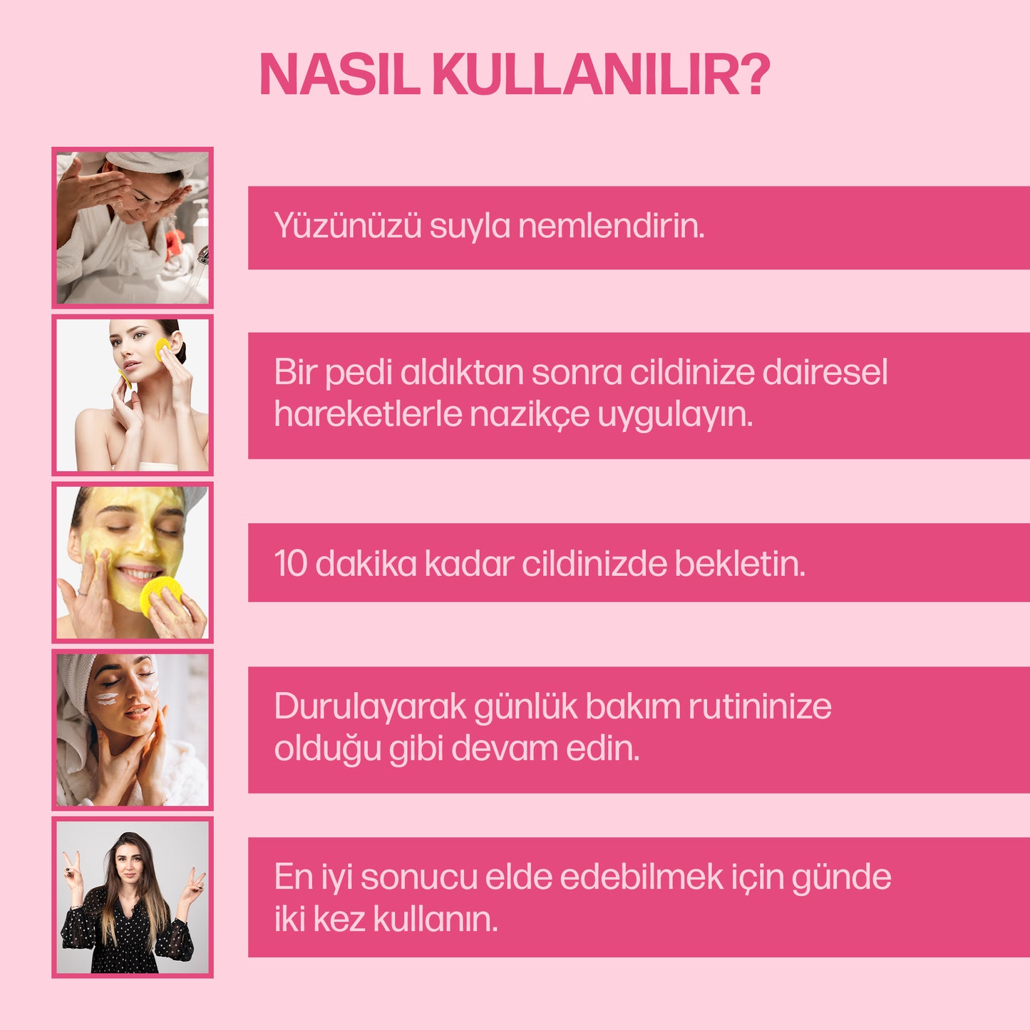 Korean Aura Kojik & Zerdeçal 40’lı Aydınlatıcı Temizleme Pedi