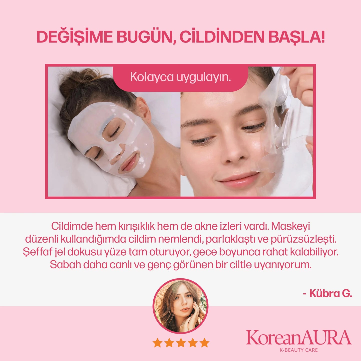 Korean Aura Kırışıklık ve Akne Karşıtı Maske