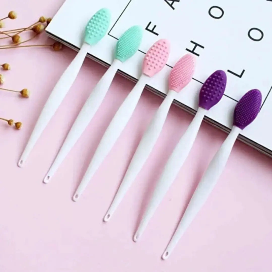 Çift Taraflı Yüz Masaj & Peeling Fırçası – Siyah Nokta, Yağ Birikimi ve İnce Çizgi Karşıtı