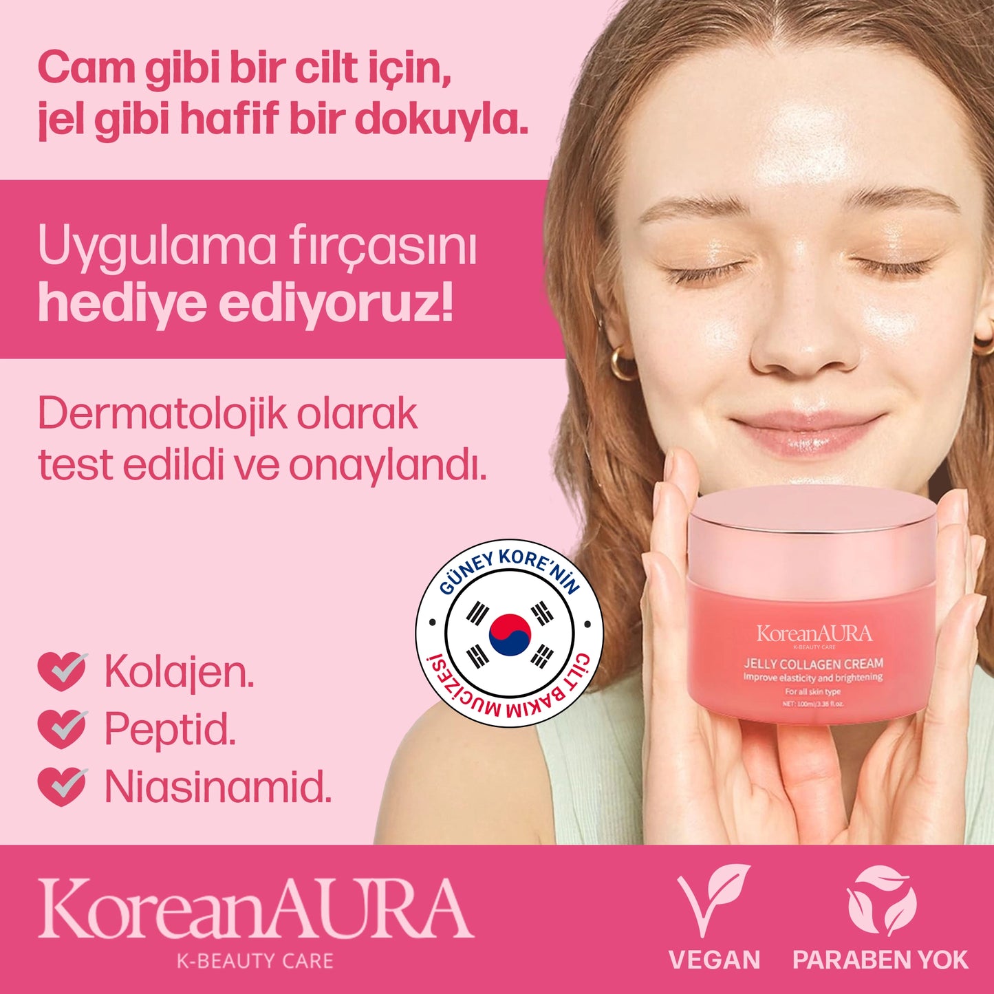 KoreanAura Kolajen Jel Krem - Dolgun Işıltı