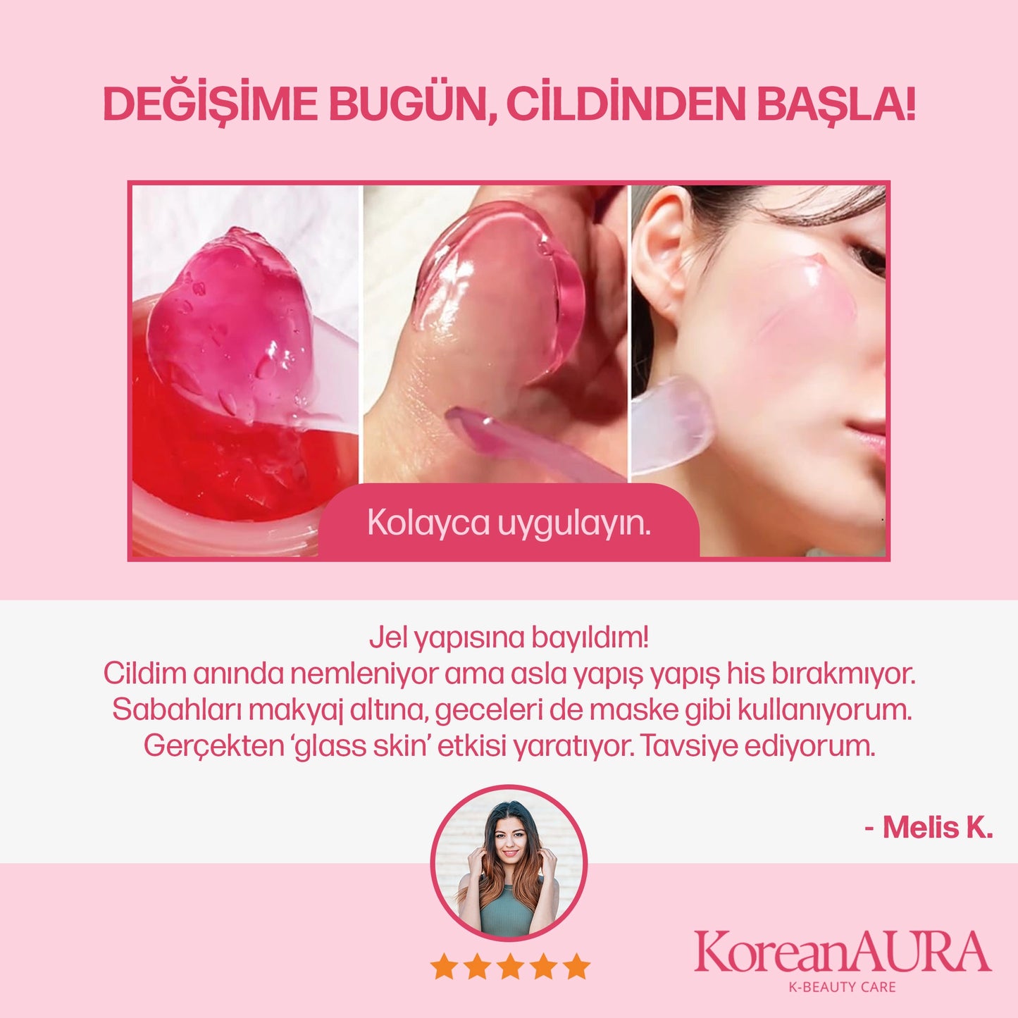 KoreanAura Kolajen Jel Krem - Dolgun Işıltı