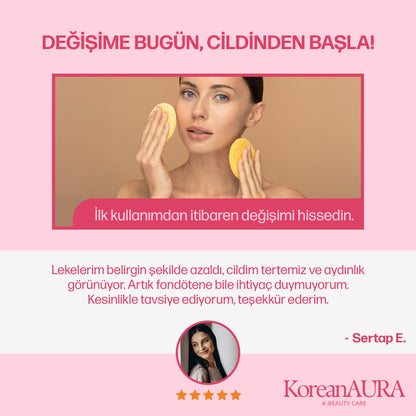 Korean Aura Kojik & Zerdeçal 40’lı Aydınlatıcı Temizleme Pedi