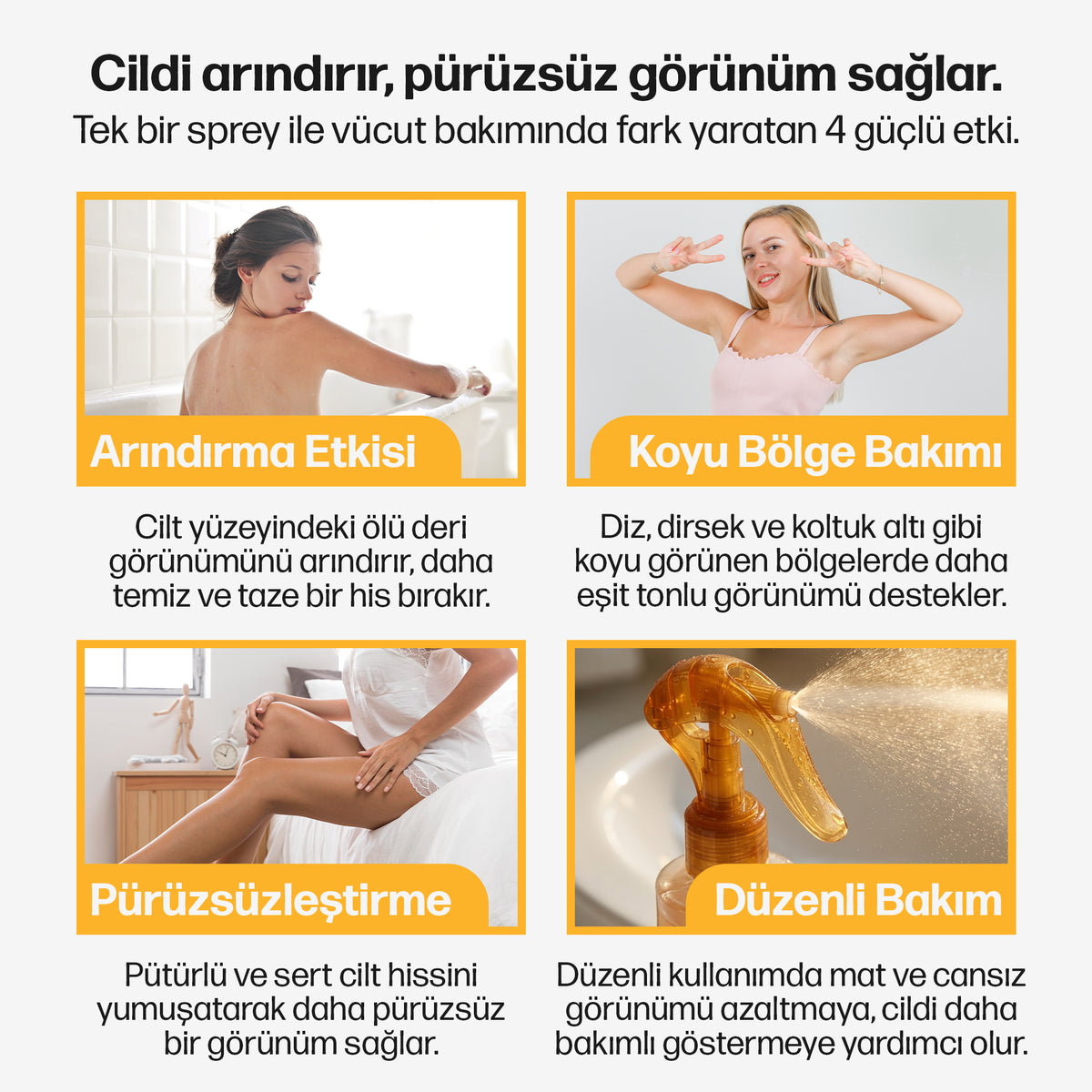 Koreanaura Kojik Asit & Zerdeçal Aydınlatıcı Peeling Vücut Spreyi